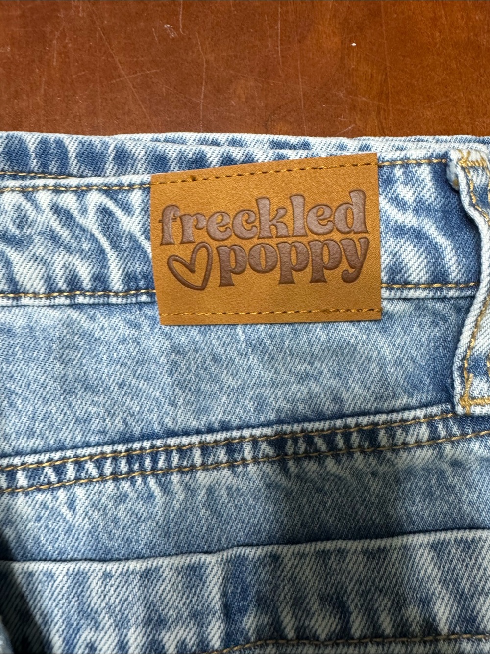 NWT, Boutique Freckled Poppy Women's Light Wash Blue High-Rise Jeans, XL - Picture 5 of 7